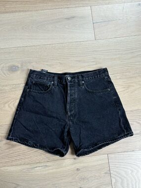 Denim Forum Charcoal Black Denim Shorts